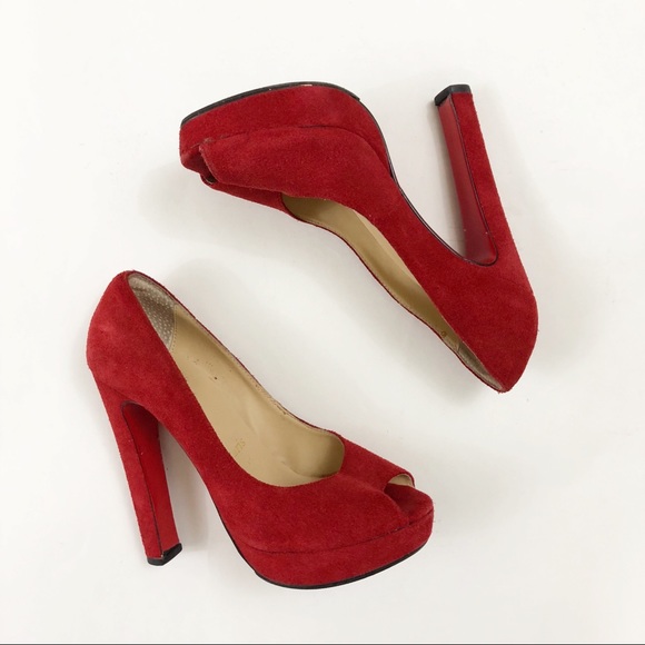 Christian Louboutin Shoes - Christian Louboutin Classic Red Suede Pumps